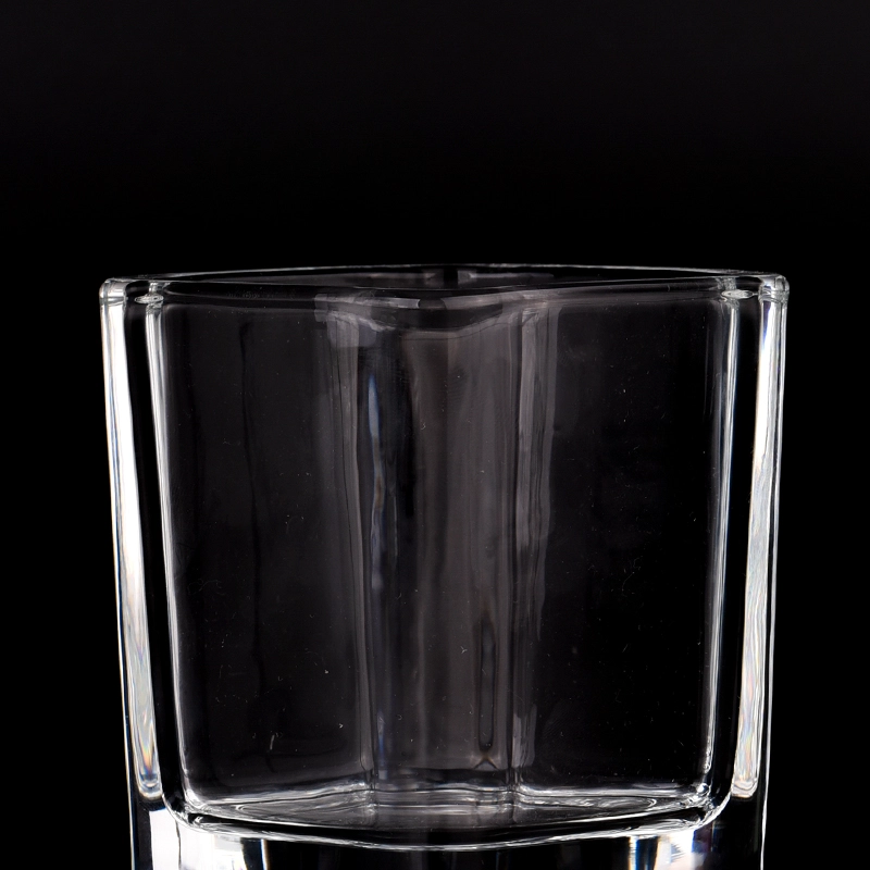 Wholesale 8oz square glass candle jar scented candle vessels home decoration