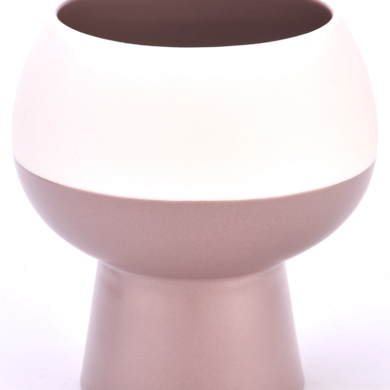 Popular shape with high step 400ml ceramic candle holder for supplier Popular shape with high step 400ml ceramic candle holder for supplier