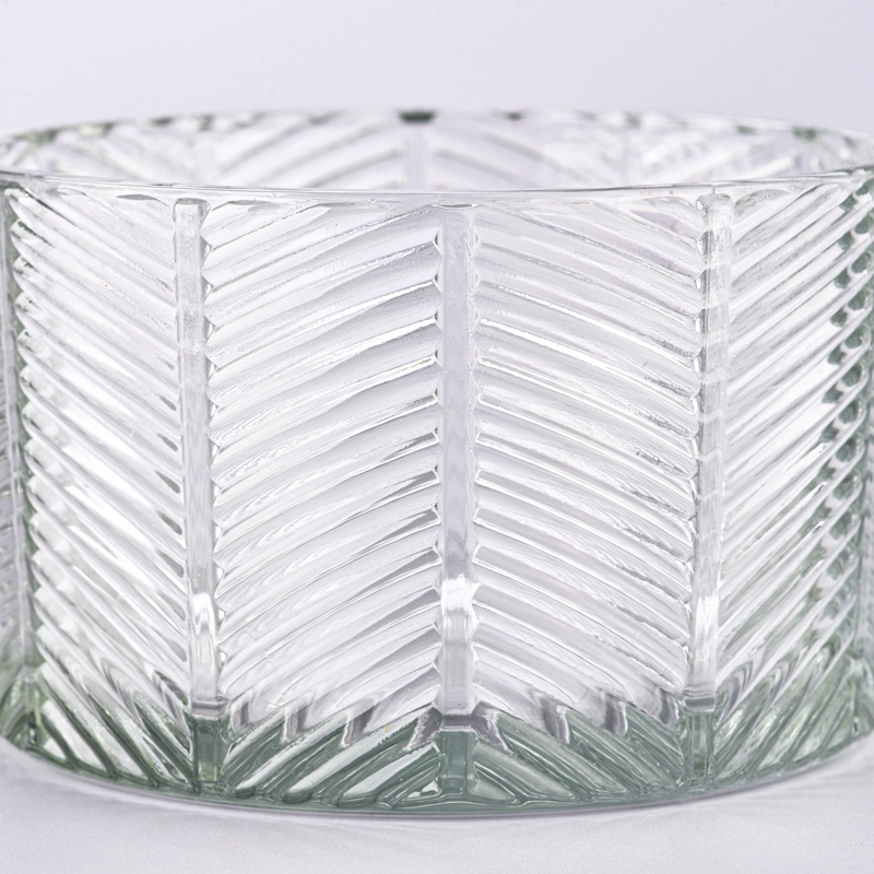 Three Wickes Unique Glass Candle Jars Jumbo Glass Candle Vessels Wholesale