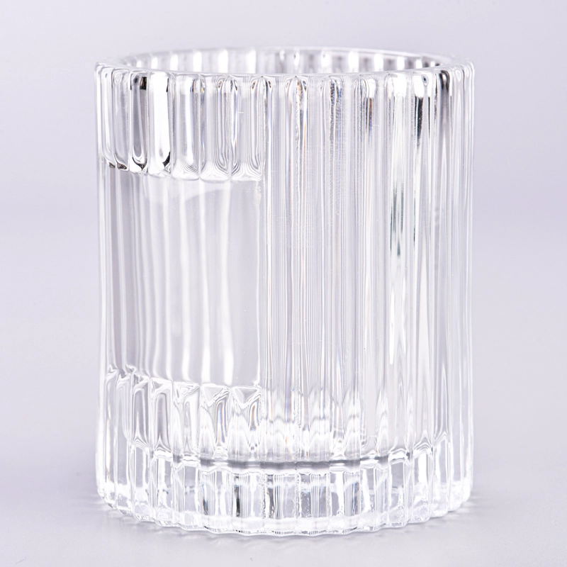 luxury clear embossed 6.5oz glass candle jar luxury clear embossed 6.5oz glass candle jar