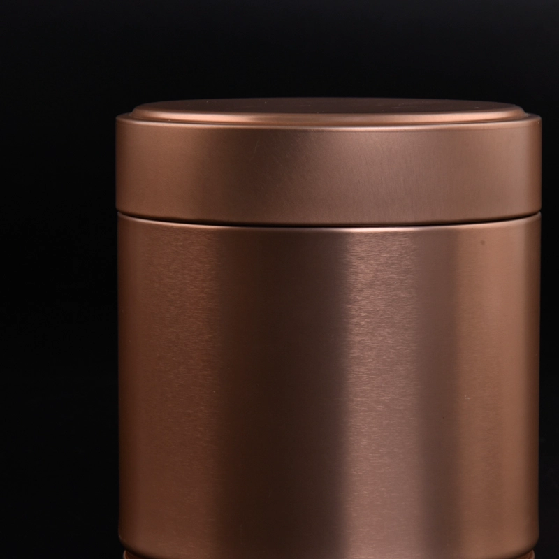 550ml copper color tin candle container with lid 550ml copper color tin candle container with lid