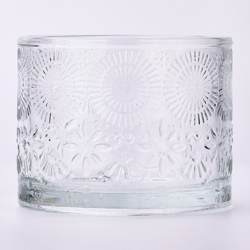 Popular solar ring 500ml with customized effect glass candle holder for supplier Popular solar ring 500ml with customized effect glass candle holder for supplier