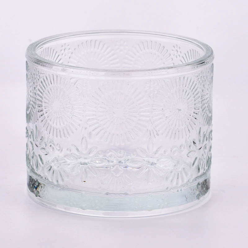 Popular solar ring 500ml with customized effect glass candle holder for supplier Popular solar ring 500ml with customized effect glass candle holder for supplier