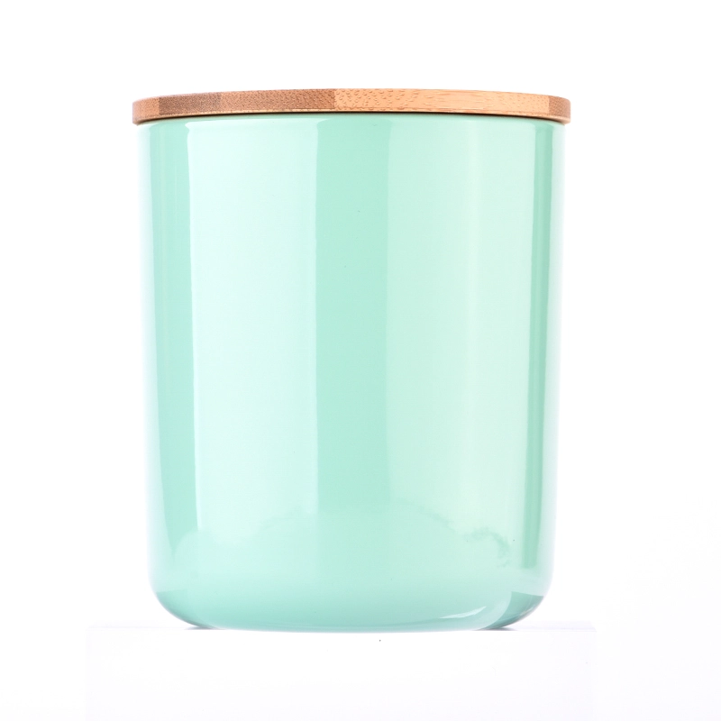 Wholesale Custom colorful style glass jar with round bottom Soy Wax candles gift scented candles