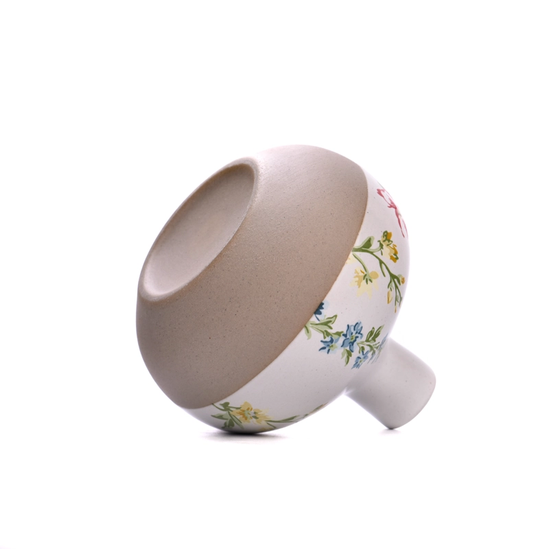 Luxury custom flower pattern ceramic aromatherapy bottle