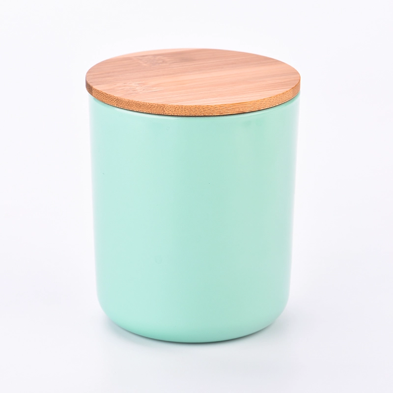 colorful glass candle jars with lids for home fragrance
