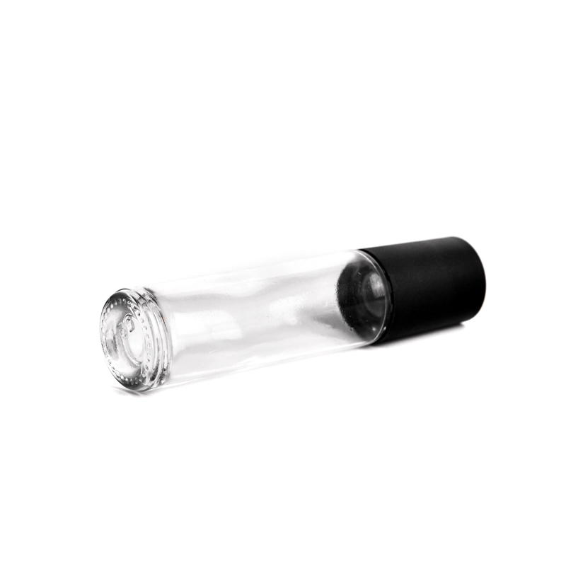 Clear Glass Bottle with Black lid Small Capacity Perfume Essential Oil wholesale