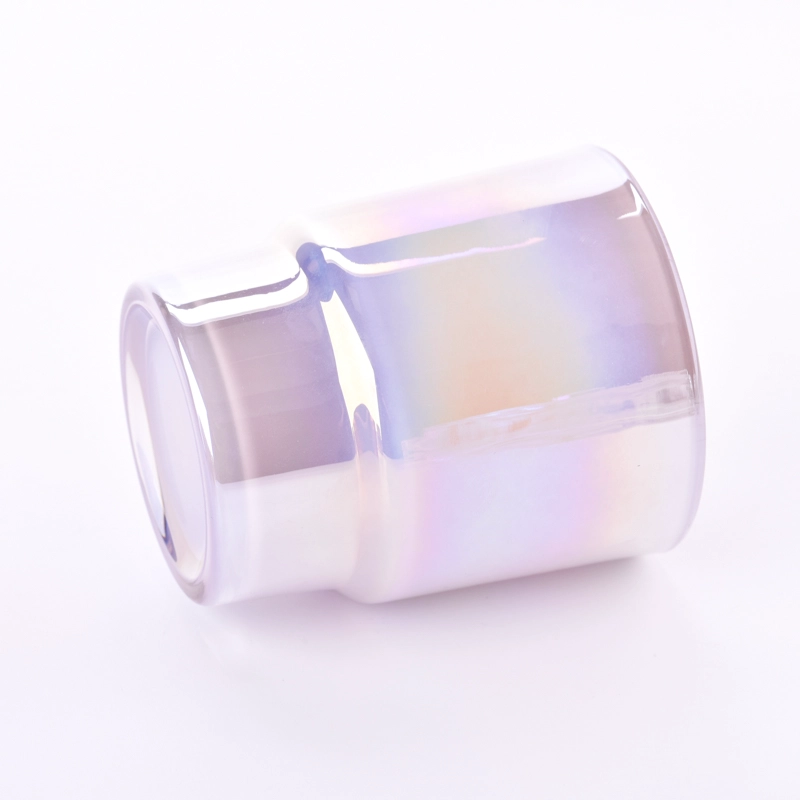 Supplier iridescent Glass Candle Vessels for home deco Supplier iridescent Glass Candle Vessels for home deco