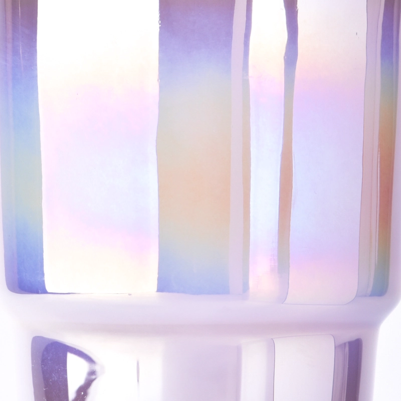 Popular Iridescent Glass Candle Jar For Candle Making in Bulk