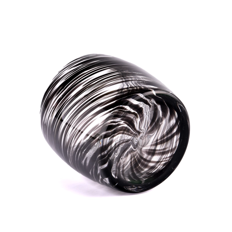 Wholesale custom black empty glass candle jars for home decor Wholesale custom black empty glass candle jars for home decor