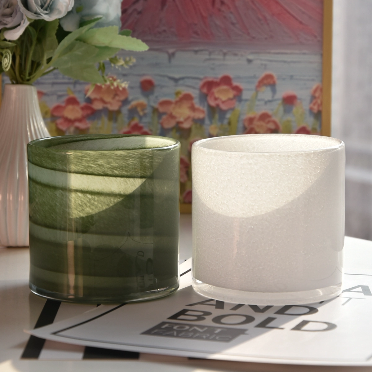 Wholesale green glass candle jar manufacturers Wholesale green glass candle jar manufacturers