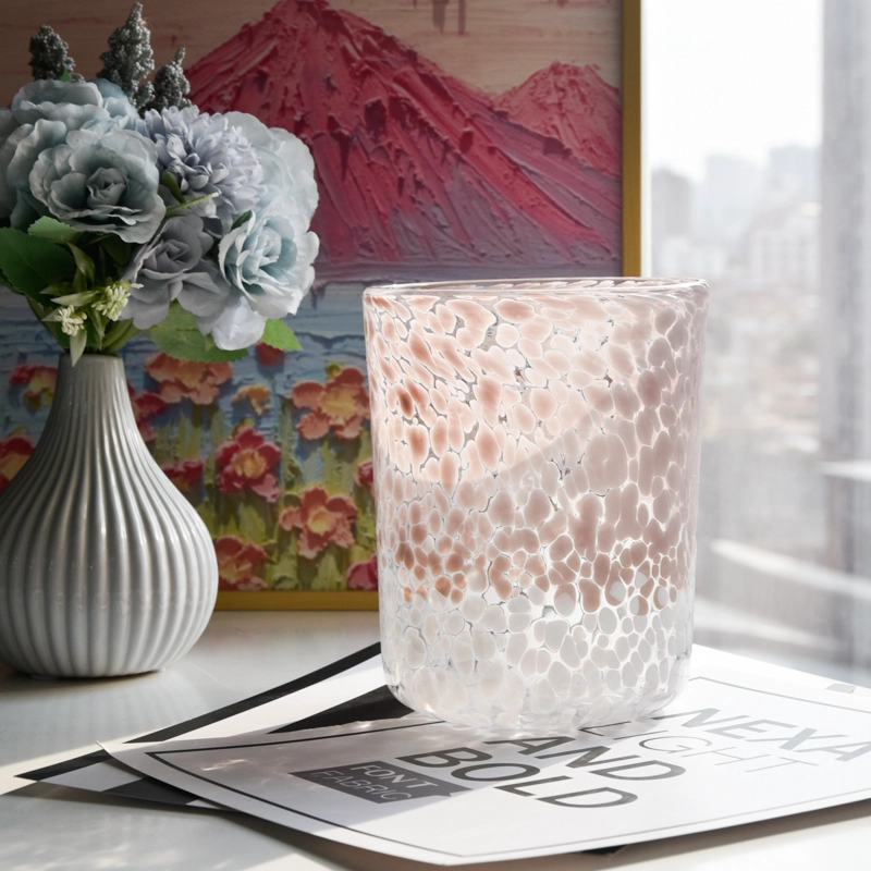 1374ml large powder-white speckled glass candle jars wholesale 1374ml large powder-white speckled glass candle jars wholesale