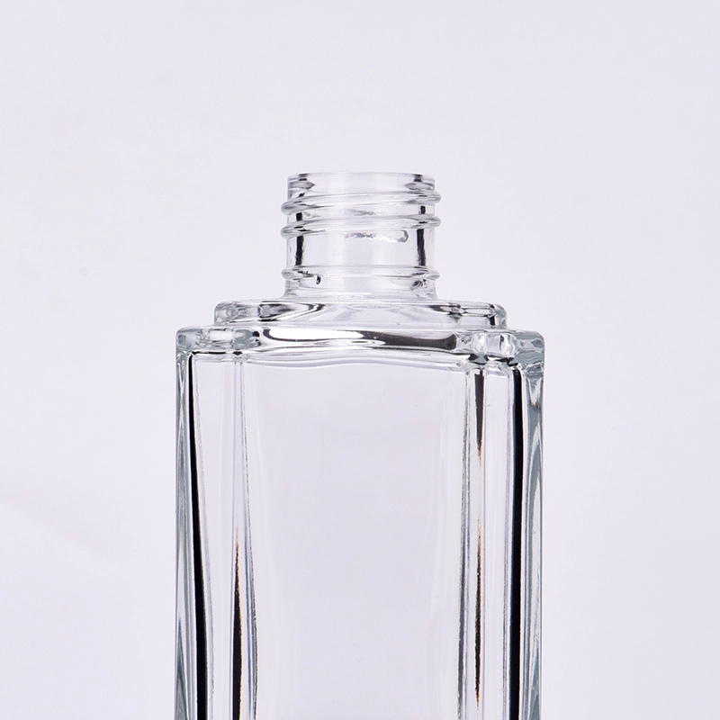 Wholesale electroplating painting colored 200ml vertical line with customized logo glass perfume bottle for home deco