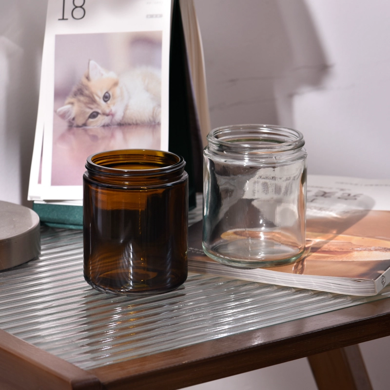 hot sales 7oz amber glass candle container hot sales 7oz amber glass candle container