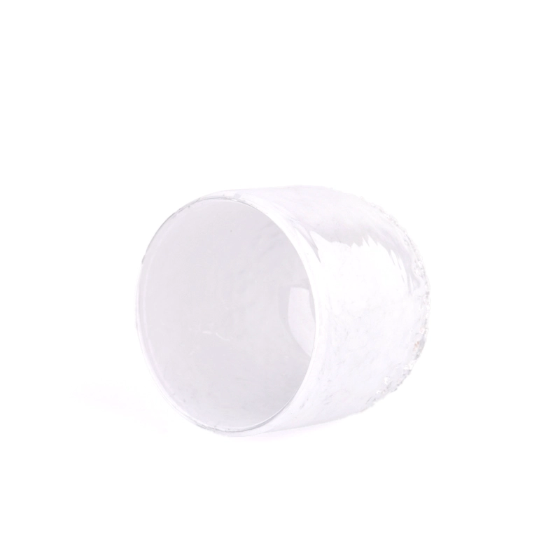 Wholesale glass candle jars with white bottom embellished with crystal manufacturers Wholesale glass candle jars with white bottom embellished with crystal manufacturers