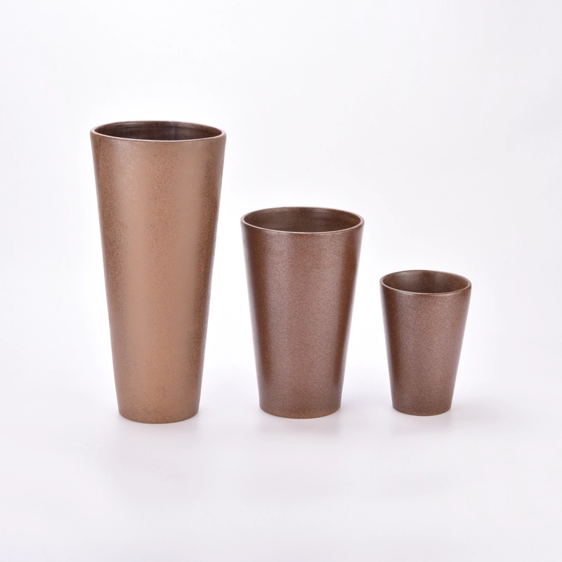 Large votive ceramic candle vase for soy wax ceramic candle jars candle holders