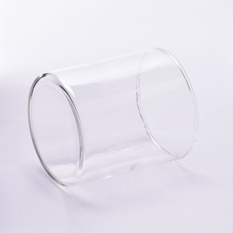 8oz glass candle holder Clear glass candle container supplier