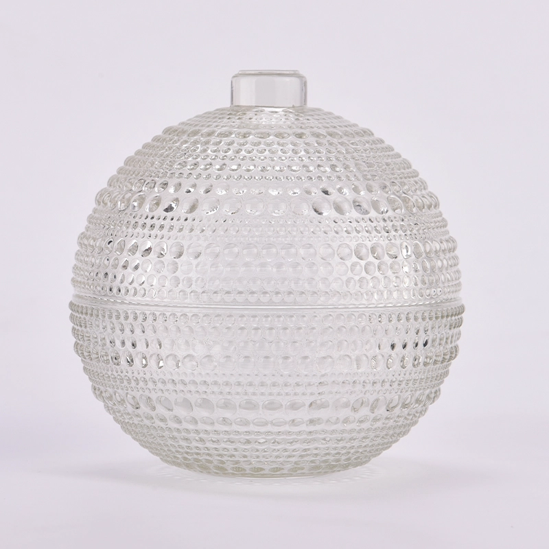 Round ball glass candle jars and lids for holiday gift