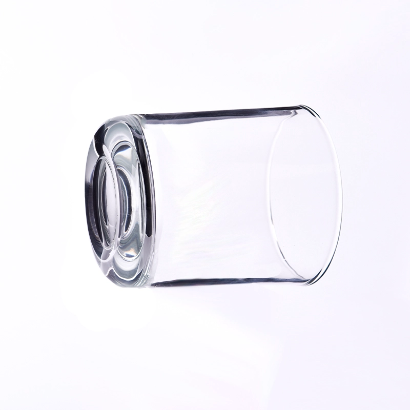 Pots de bougies en verre transparent en gros