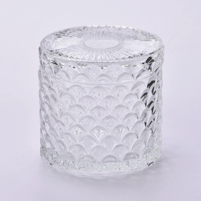 Glass Candle Container with Lids Glass Vessels for Candle Making