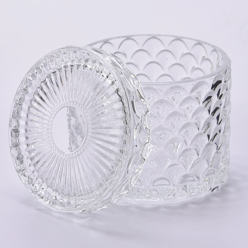 Glass Candle Container with Lids Glass Vessels for Candle Making