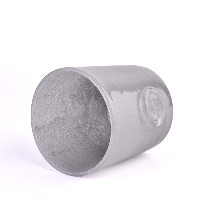 Wholesale grey uniquely designed glass candle jars candle holders Wholesale grey uniquely designed glass candle jars candle holders