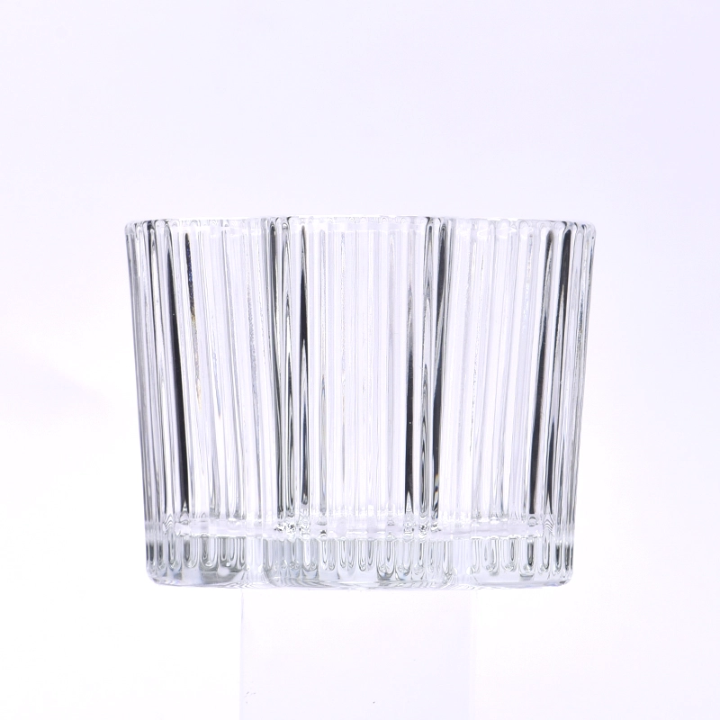 Tealight Glass Candle Holders Ribber Glass Candle Holders