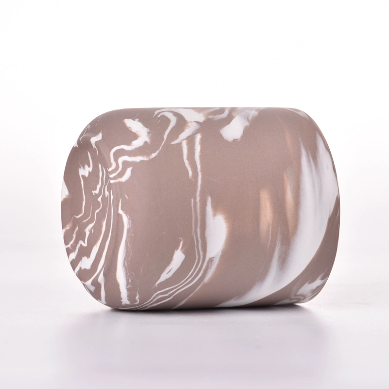 marble ceramic candle jars whole candle ceramic vessels