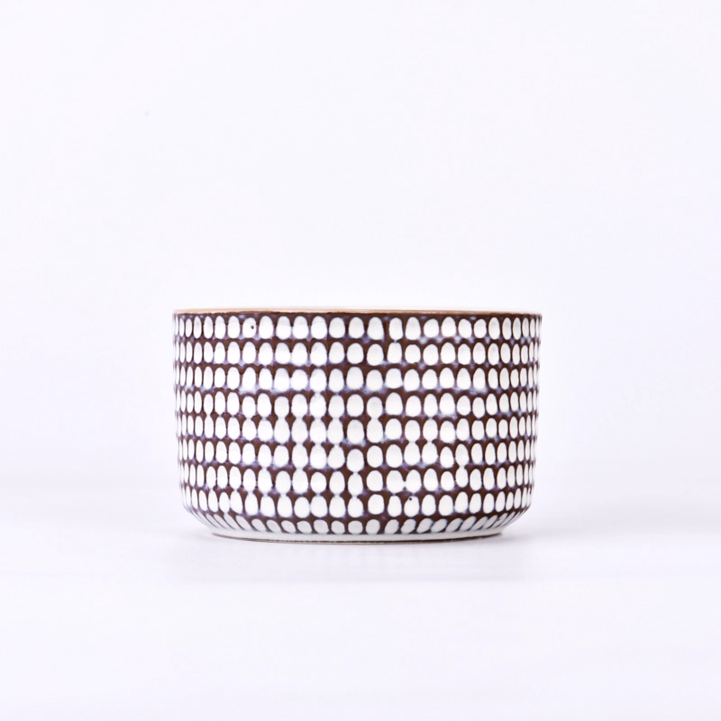 home decor hand brush ceramic candle jar - COPY - dqaqip