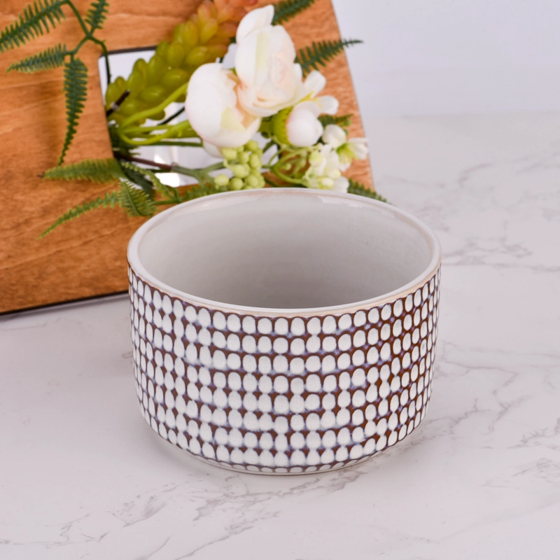 home decor hand brush ceramic candle jar - COPY - dqaqip