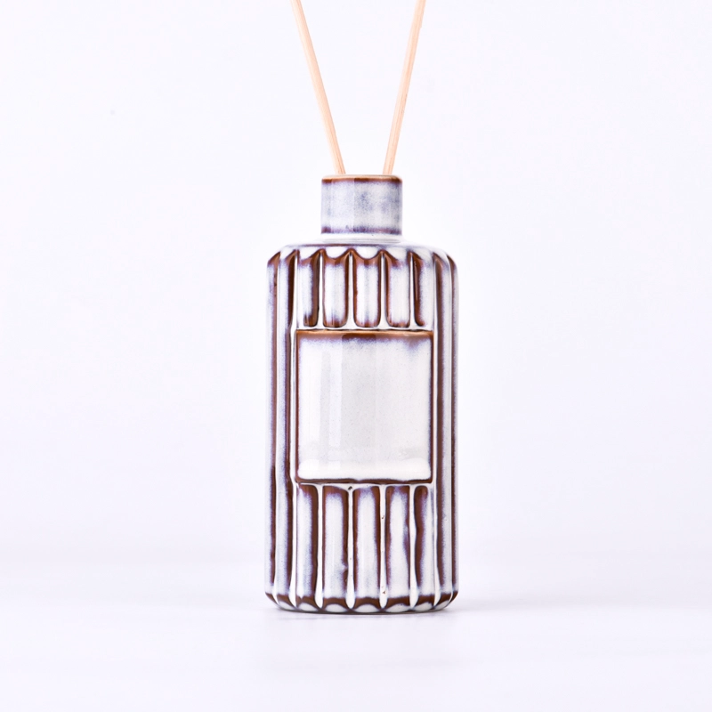 Luxury Cylinder Ceramic reed diffuser with Home Decor 