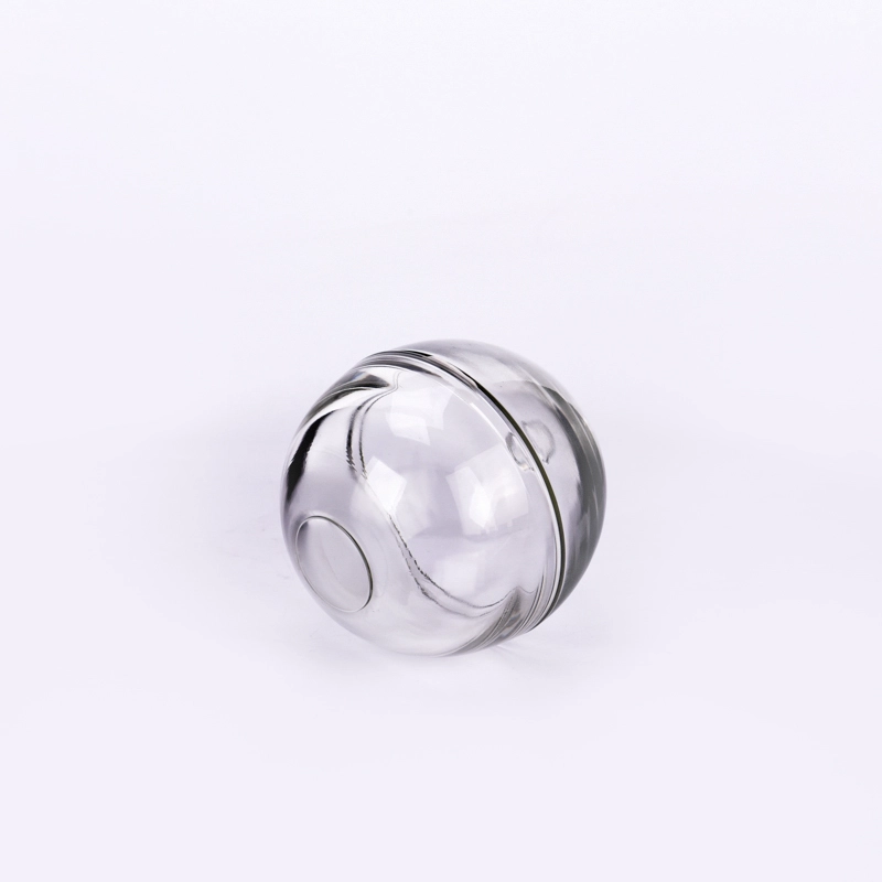Unique round shape glass candle jar wholesale