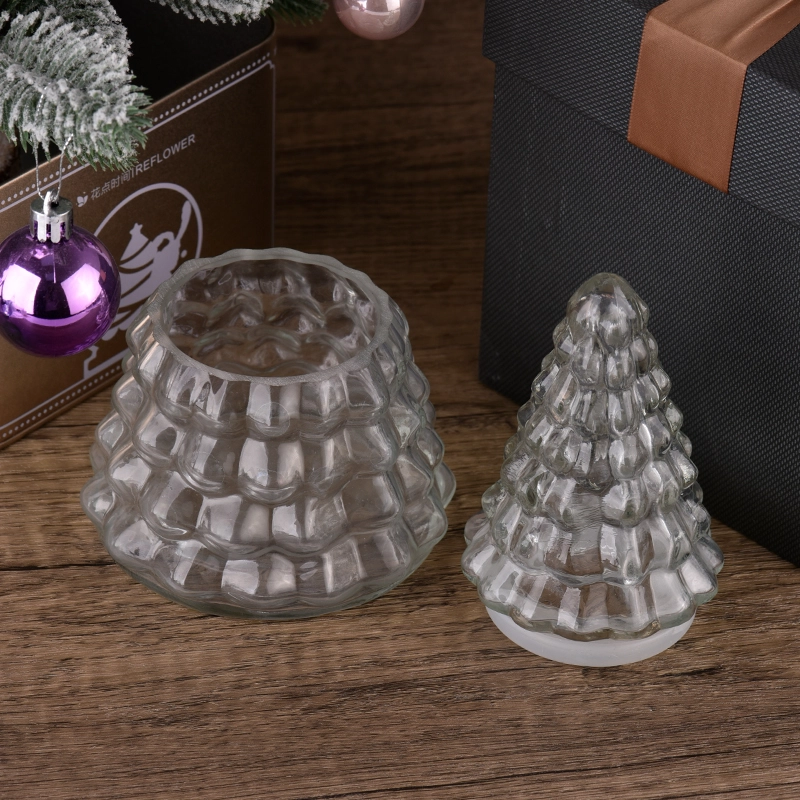 Wholesale 8oz 10oz 12oz Unique design glass candle vessel for Christmas Wholesale 8oz 10oz 12oz Unique design glass candle vessel for Christmas