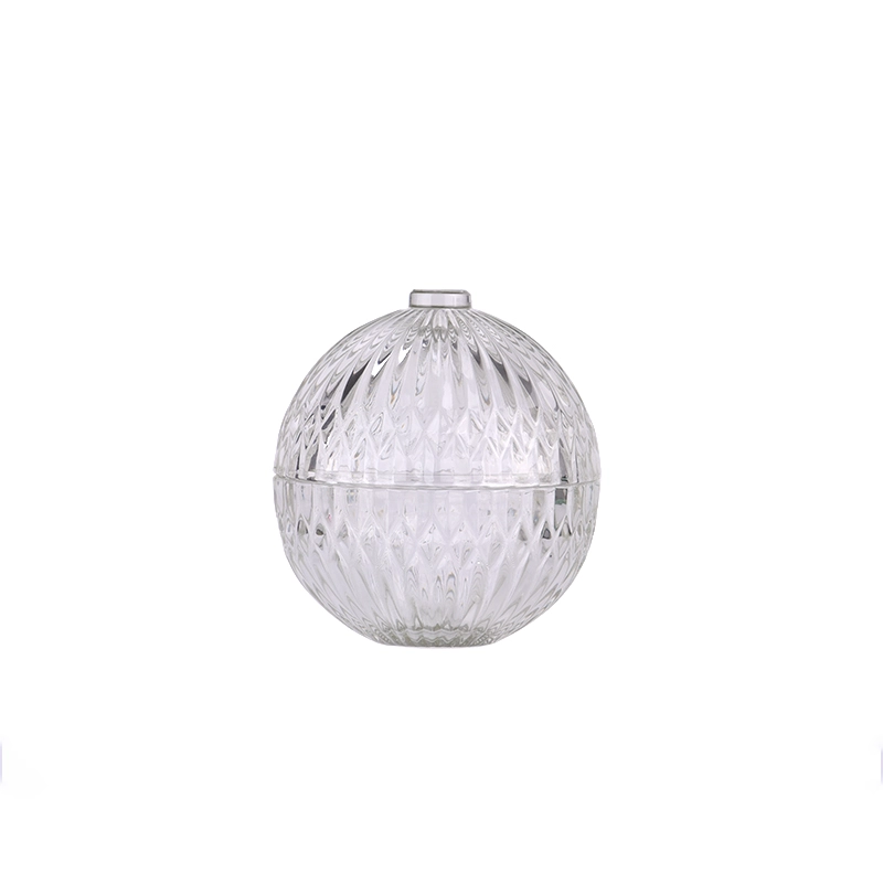 Christmas glass candle jars with lids for holiday season