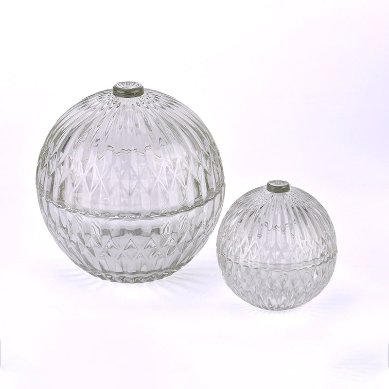 Christmas glass candle jars with lids for holiday season