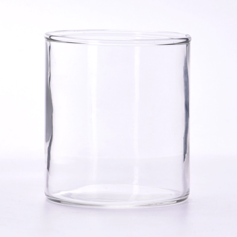 Thin glass candle jars by machine blown glass candle holders 