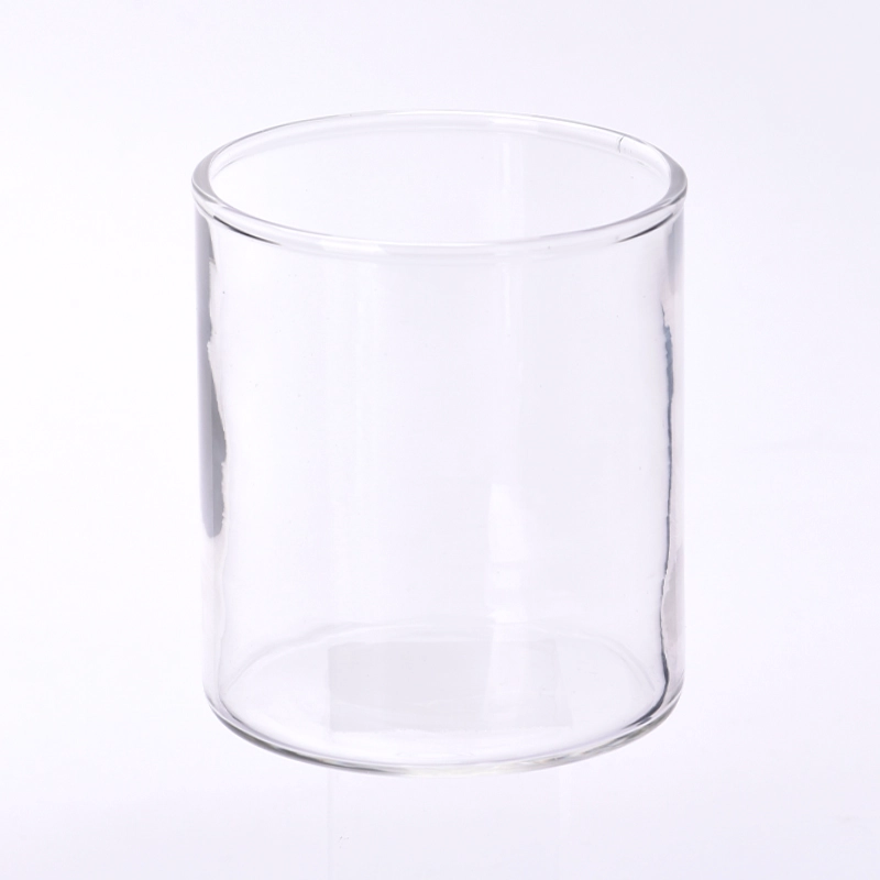 Thin glass candle jars by machine blown glass candle holders 