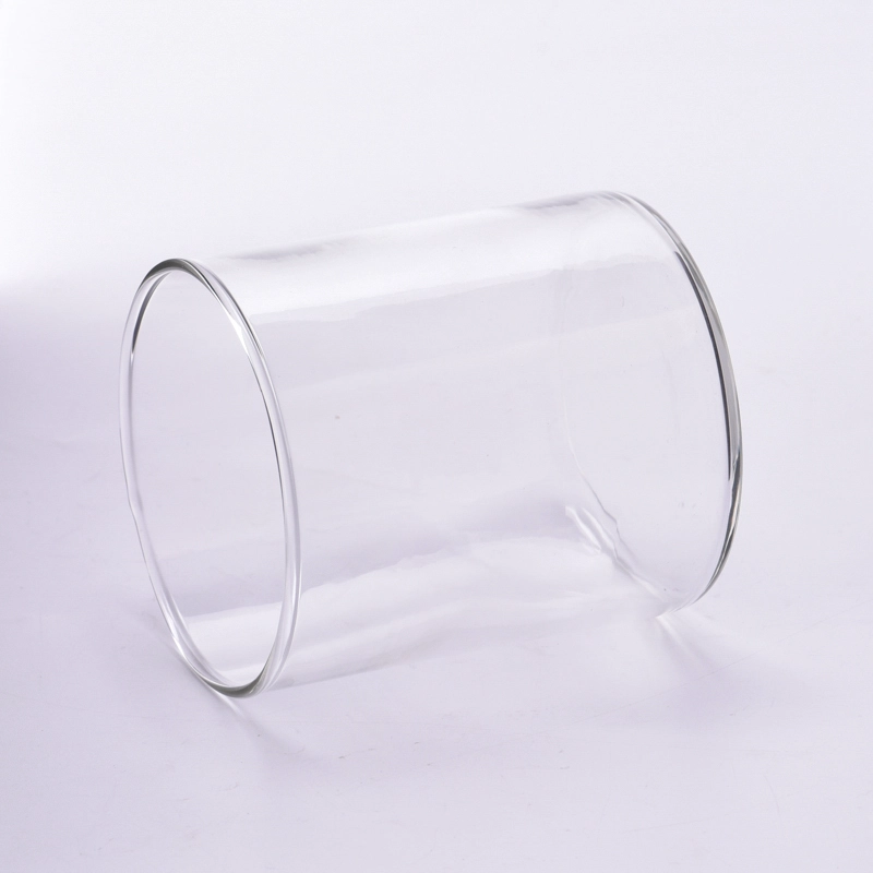 Thin glass candle jars by machine blown glass candle holders 