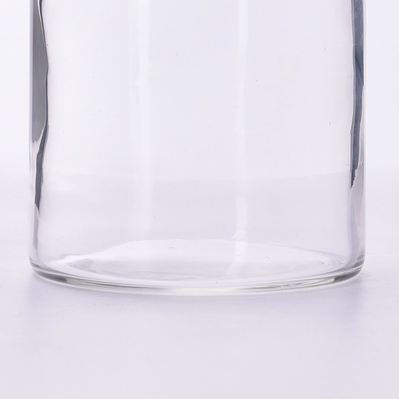 Thin glass candle jars by machine blown glass candle holders 