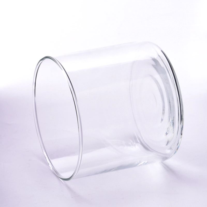 Large machine made glass candle jar with thinner wall glass jars 