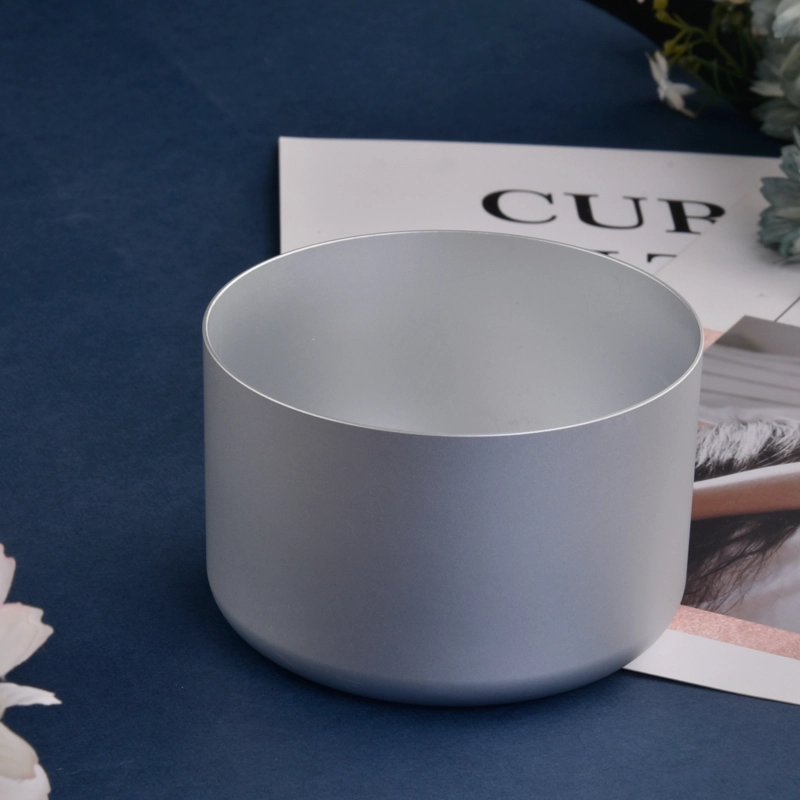 Wholesale 350ml Tinplate Wax Container Silver Metal candle jar