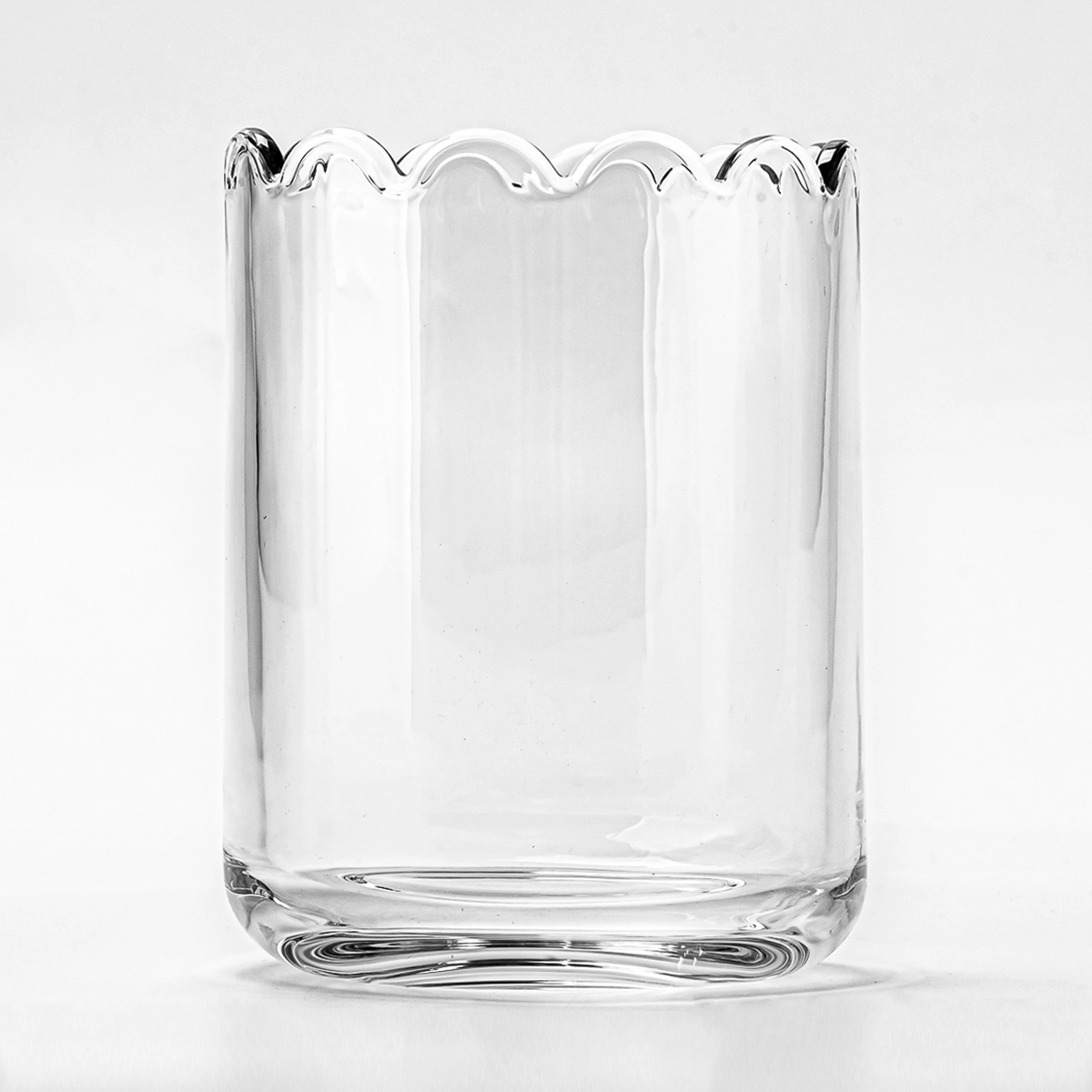 flower rim glass candle jar flower rim glass candle jar