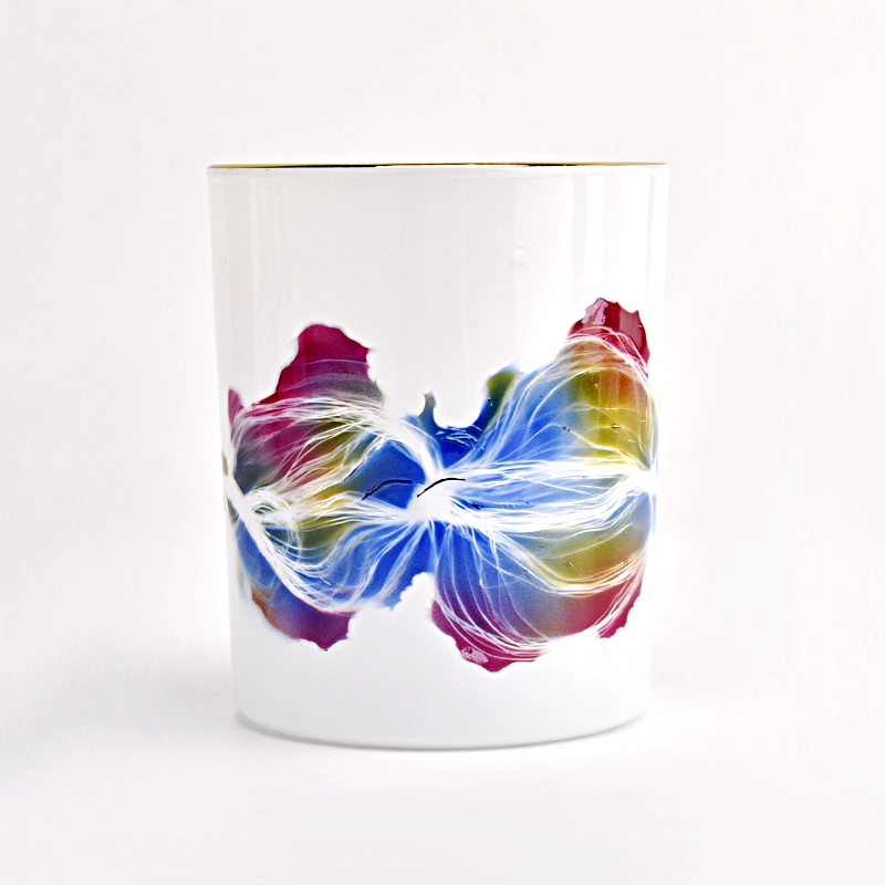 color artwork printing glass candle jar color artwork printing glass candle jar