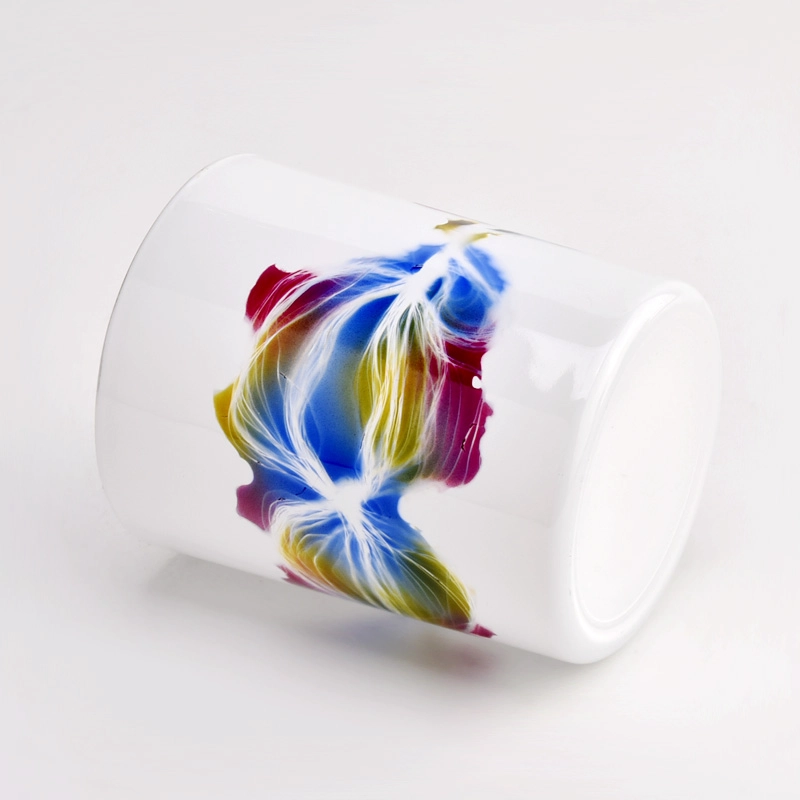 color artwork printing glass candle jar color artwork printing glass candle jar