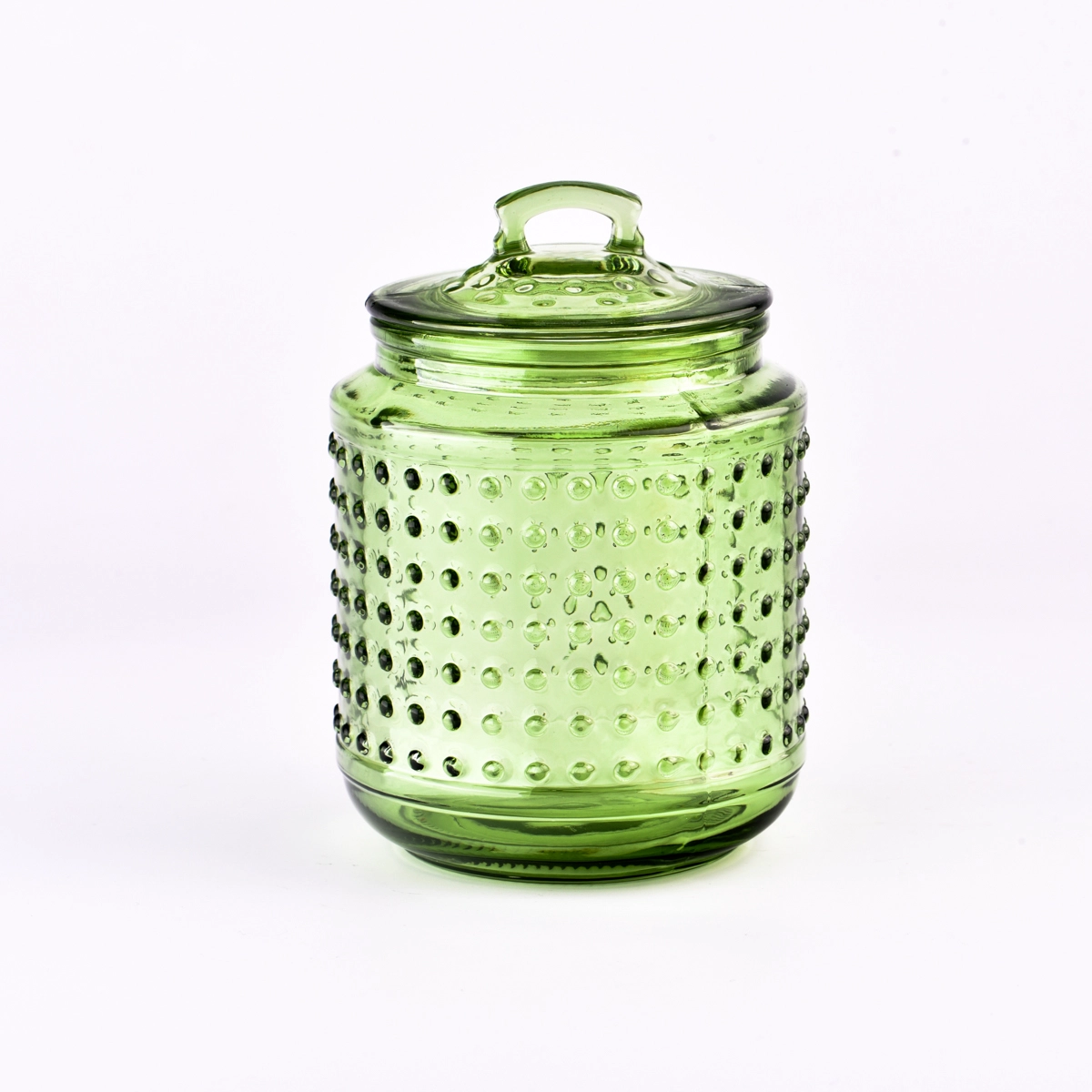 700ml Glass Container With Glass Lids For Candle Making Dot Glass Candle Vessels With Lids
