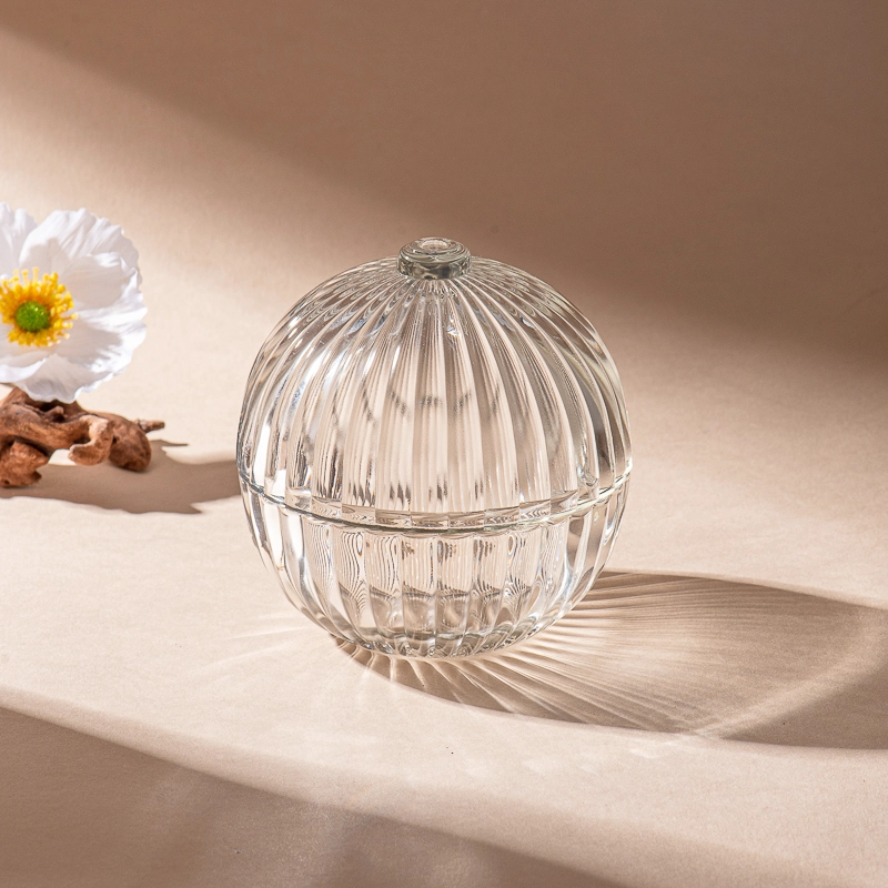  Popular Round Ball Glass Candle Vessels With Lids  Wholesale
