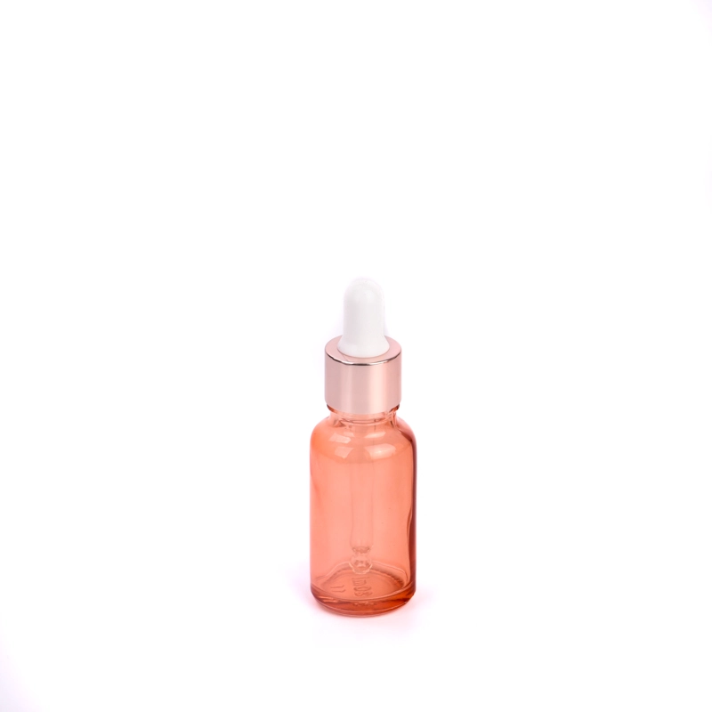 20ml transparent color glass dropper bottle with decor
