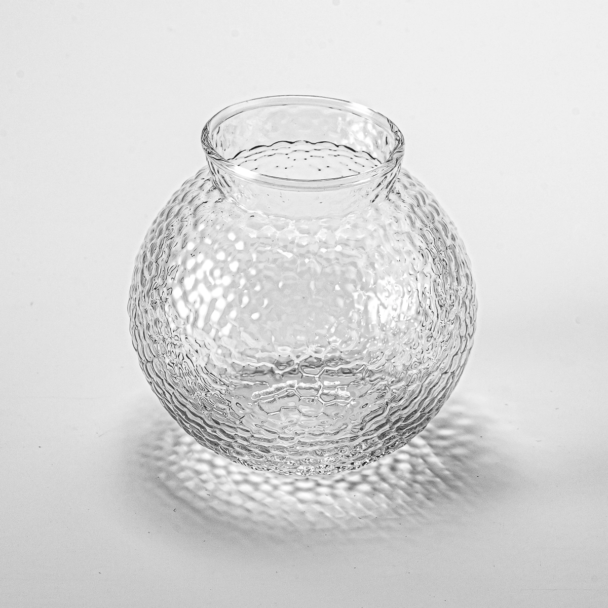 500ml round glass candle jar with home decor