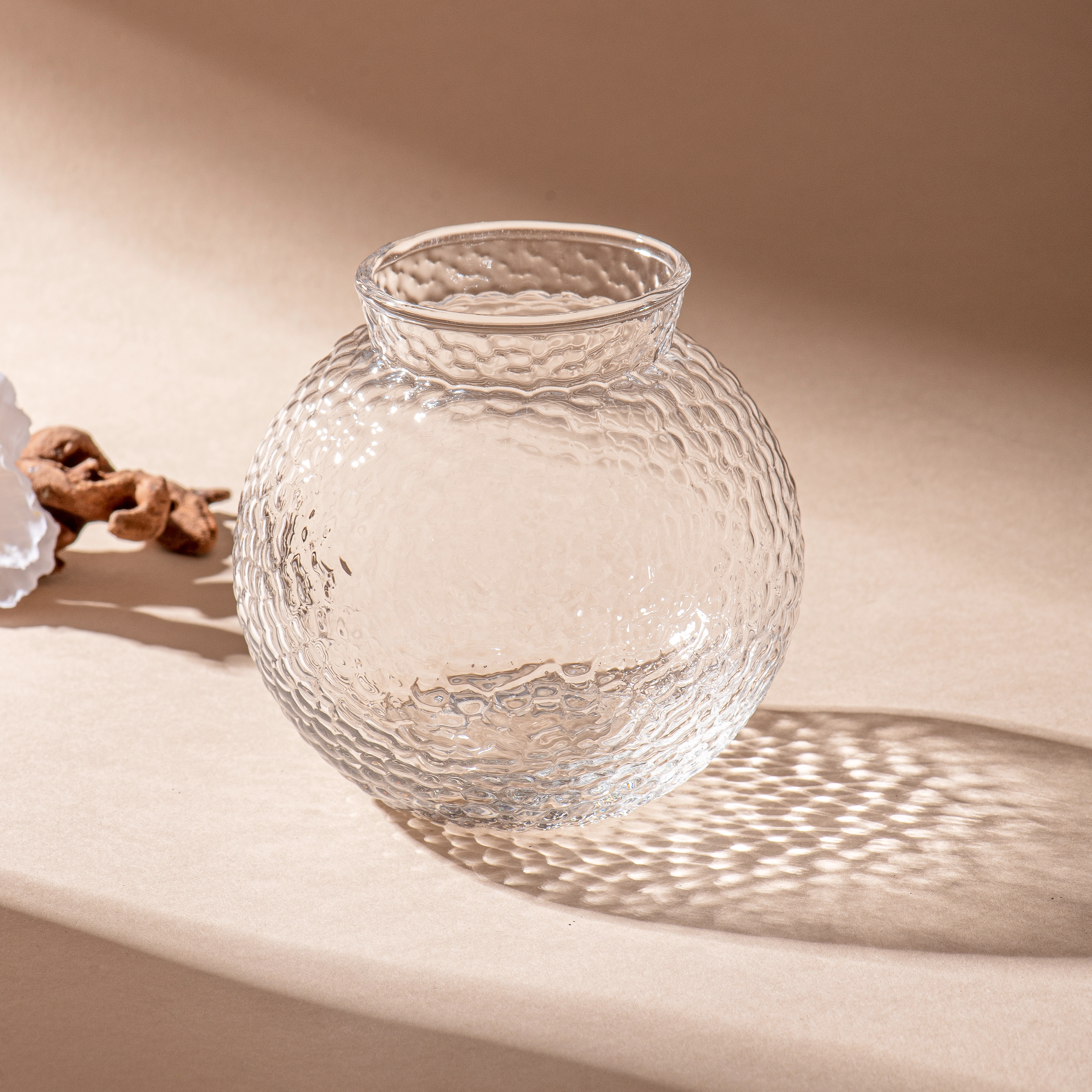 handmade honeycomb ball shape glass candle jar glass vase