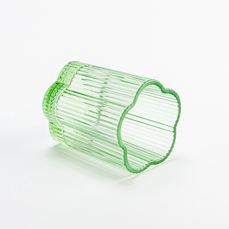 Empty Flower Shaped Glass for Candle Making with Valentine's Gift